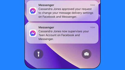 Opciones adolescentes en Messenger de Meta