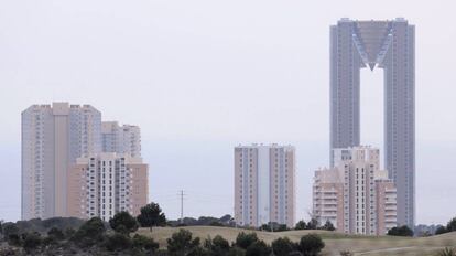 El edificio, InTempo, a la derecha, en Benidorm.