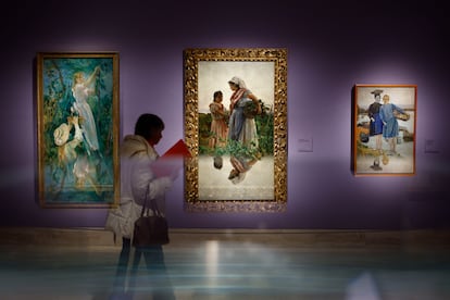 Una de las salas de la exposición 'Maestras' en el Museo Thyssen, de Madrid.