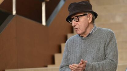 Woody Allen en San Sebastián en el verano de 2019.