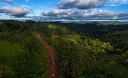 Vista aérea da Transamazônica.