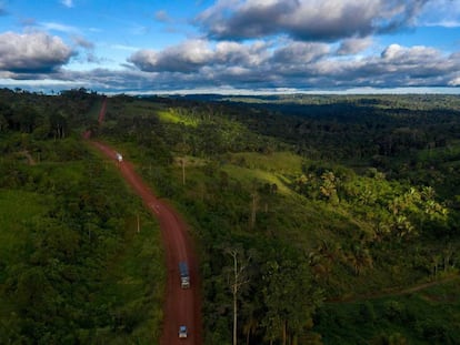 Vista aérea da Transamazônica.