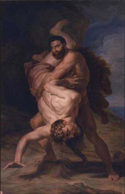 'Hércules y Anteo', obra de Rafael Tegeo, hacia 1828.