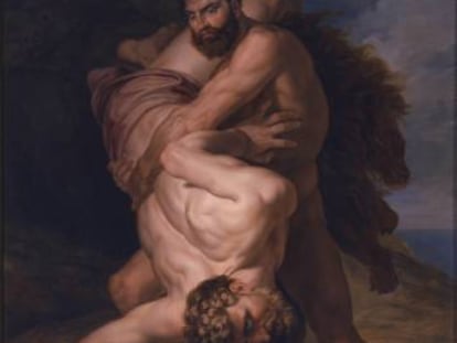 'Hércules y Anteo', obra de Rafael Tegeo, hacia 1828. 