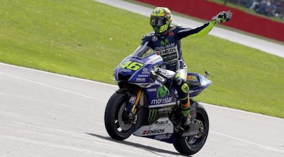 Valentino Rossi, en Silverstone. 