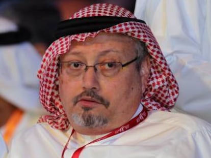 Jamal Kashoggi, periodista saudí y exeditor jefe del periódico 'Al-Watan', en 2012 en Dubái (Emiratos Árabes).