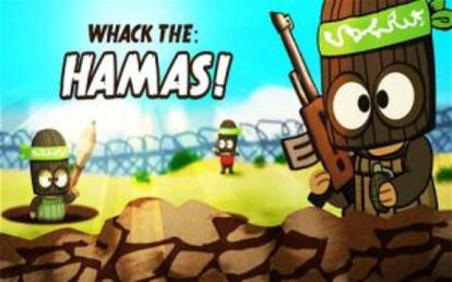 Captura de pantalla del juego 'Whack the Hamas!', que también fue eliminado.