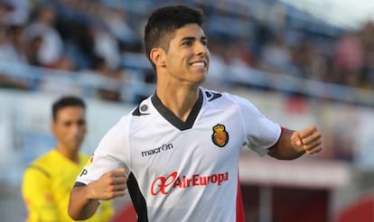 Marco Asensio, en el Llagostera-Mallorca. 