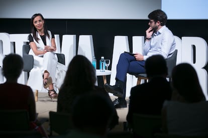 Beatriz Corredor, presidenta de Redeia, entrevistada por Ignacio Fariza, periodista de EL PAÍS.