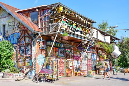 Una de las instalaciones en Metelkova Mesto, el centro cultural alternativo de Liubliana.