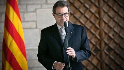 Artur mas, en una rueda de prensa.