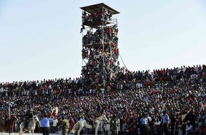 El estadio desbordado para el Nigeria-Egipto, en Kaduna.