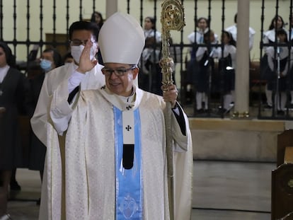 Luis José Rueda Aparicio, durante una misa en la Catedral Primada de Bogotá, en mayo de 2022.