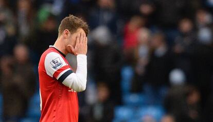 Ramsey se lamenta tras el sexto gol del City. 