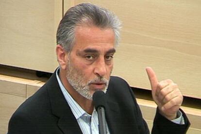 Taysir Alony, durante su comparecencia en el macrojuicio contra la célula española de Al Qeda.