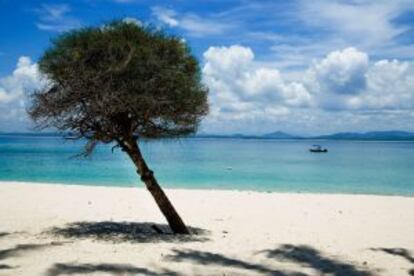 Una de las playas de la isla de Kapas, en Malasia.