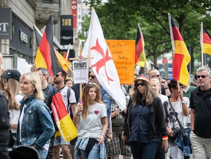 Manifestación del grupo de ultraderecha alemán Hagida, en Hannover en junio de 2019.