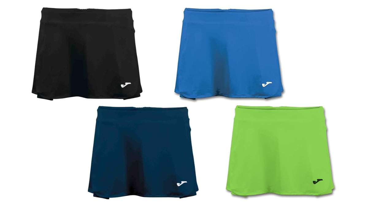 Falda deportiva en varios colores.
