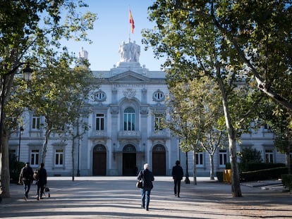 Fachada del Tribunal Supremo, en Madrid.