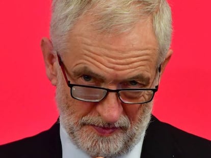 Jeremy Corbyn, el viernes en la Universidad de Lancaster.