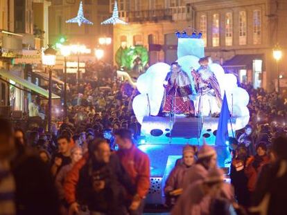Un momento de la cabalgata de Reyes en Ourense
