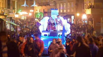 Un momento de la cabalgata de Reyes en Ourense