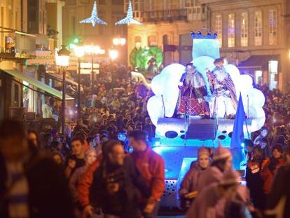 Un momento de la cabalgata de Reyes en Ourense