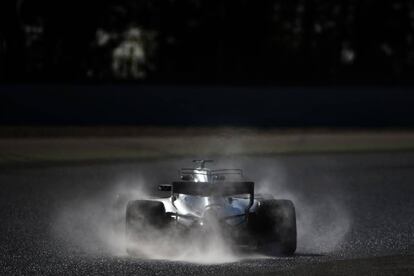 Bottas, durante la sesión de entrenamientos de hoy.