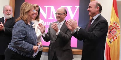 Elvira Rodríguez durante su posesión al frente de la CNMV