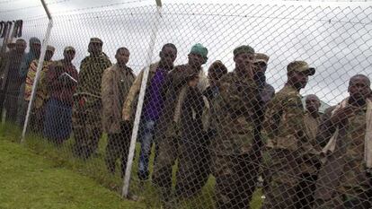 Rebeldes congole&ntilde;os del M23 se rinden en rugwero al Ej&eacute;rcito ugand&eacute;s, el viernes.