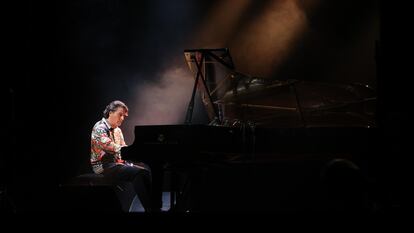 El músico David Peña Dorantes, durante su concierto, en una imagen cedida por el Festival de Arte Flamenco de Mont-de-Marsan (Francia).