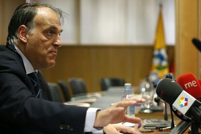 El presidente de la Liga de Fútbol Profesional, Javier Tebas