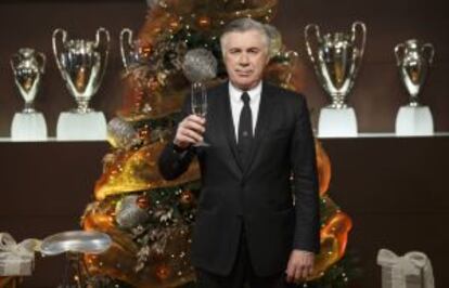 Carlo Ancelotti, en el brindis navideño