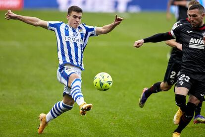 El donostiarra Ander Barrenetxea en un partido de esta temporada.