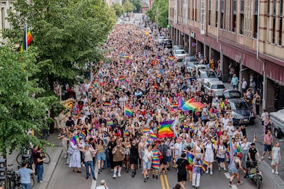 Manifestación en Oslo por el ataque.