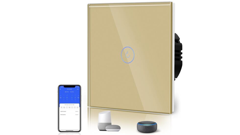 Interruptor táctil inteligente con conexión wifi.