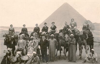 La gran Pirámide de Giza, en Egipto, en 1936.