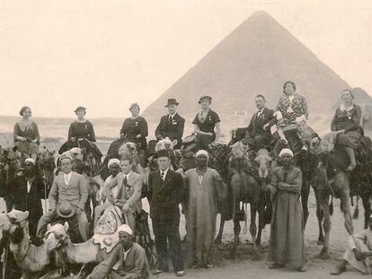 La gran Pirámide de Giza, en Egipto, en 1936.