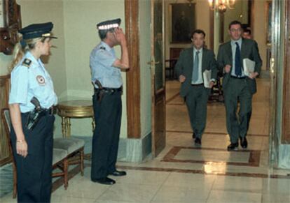 Cobo y Ruiz-Gallardón, en el Ayuntamiento de Madrid.