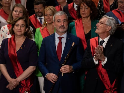 Ada Colau Jaume Collboni y Xavier Trias,