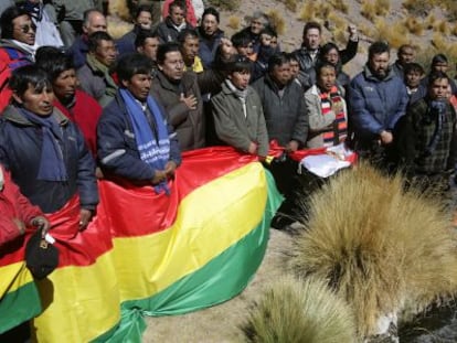 Bolivianos em um protesto na fronteira com Chile, em 2009.