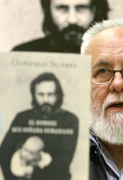 Gonzalo Suárez, durante la presentación en Madrid de su nuevo libro, 'El hombre que soñaba demasiado'.