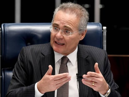 Renan Calheiros, no dia 1 de dezembro, no Senado.