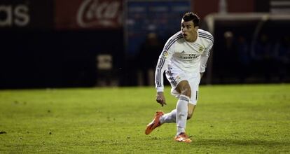 Bale, durante el partido de Copa ante Osasuna en el Sadar