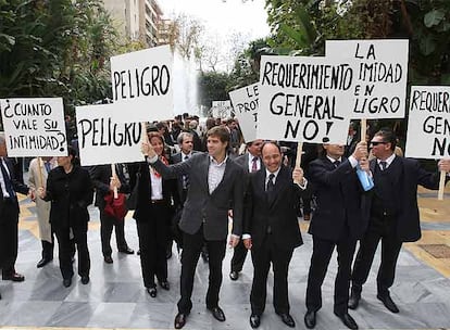 Concentración de abogados hoy en Marbella.