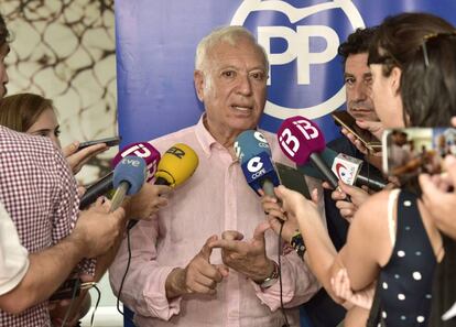 José Manuel García Margallo, durante un acto de campaña. 