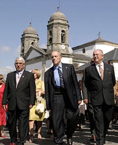 Manuel Fraga, ayer en las fiestas de su pueblo natal, Vilalba (Lugo).