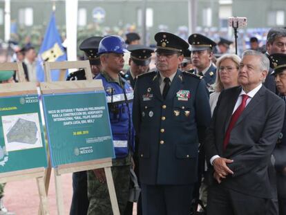 López Obrador, en las presentación del proyecto del aeropuerto.