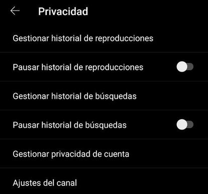 Opción para gestionar las recomendaciones en YouTube Music