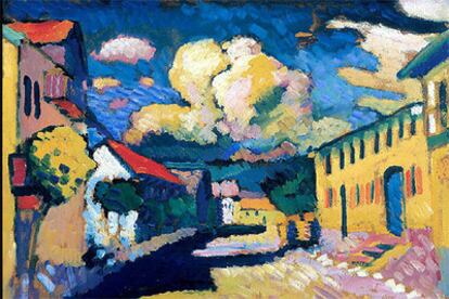 <i>Murnau-calle de aldea</i>, de 1908, una de las obras de Kandinsky que se podrán ver en la muestra que le dedica la Tate Modern de Londres.